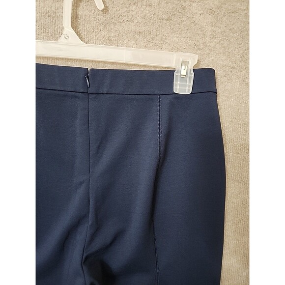 J Crew Any Day Ponte Knit Pants Womens L Navy Blue Back Zip Skinny Stretch NEW - Picture 4 of 7